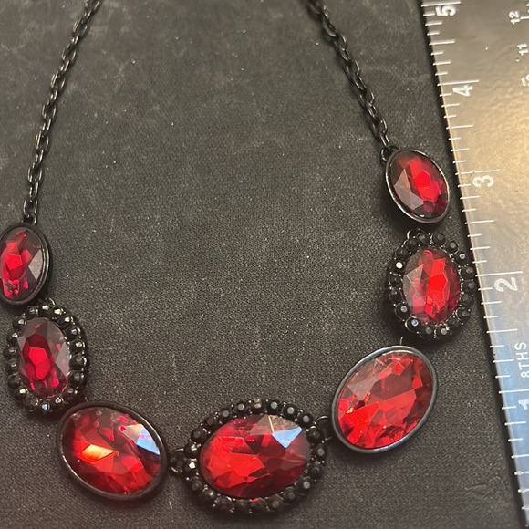 Beautiful red and black necklace signed RMN - Picture 5 of 9